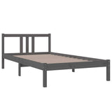 Vidaxl bedframe massief hout grijs 100x200 cm