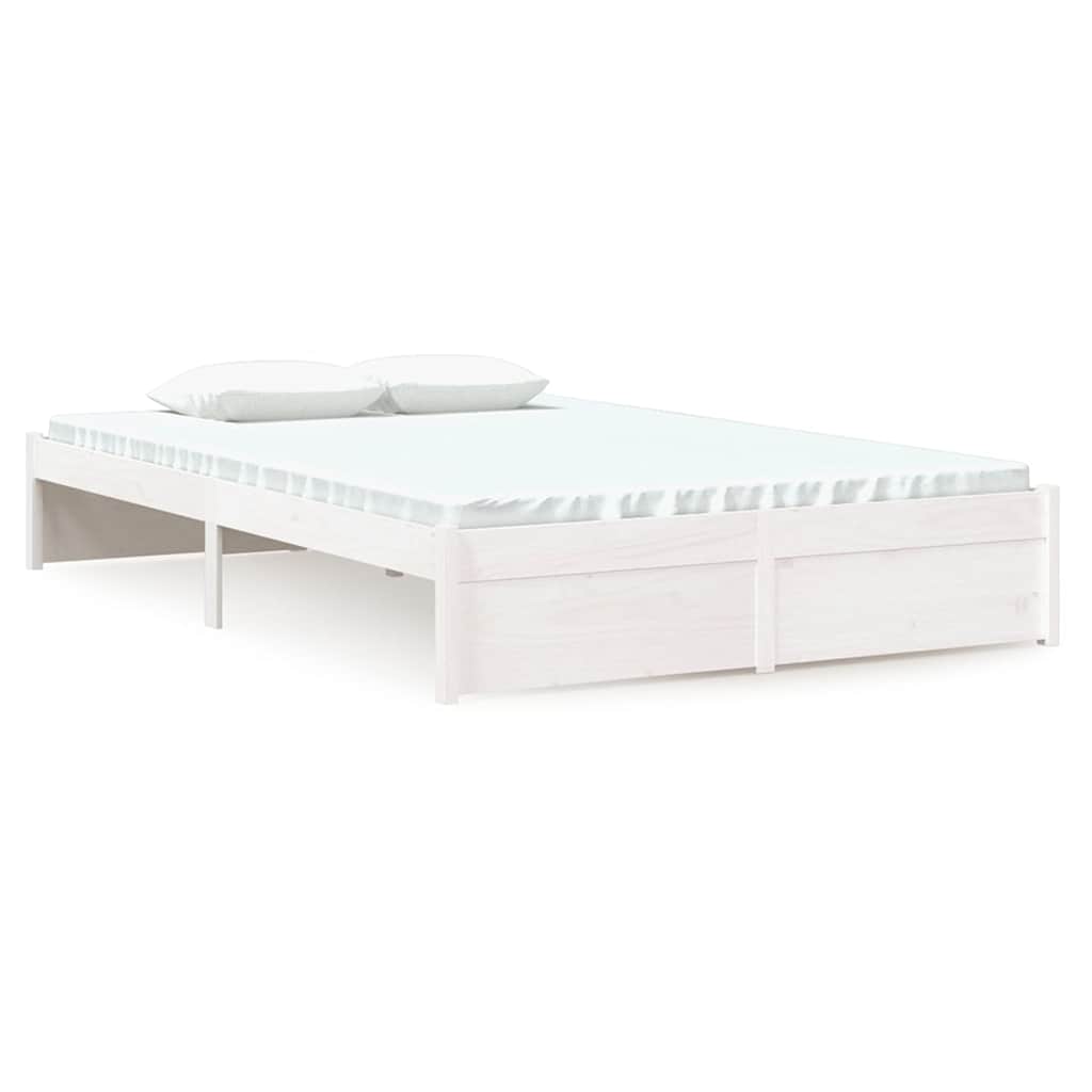 Vidaxl bedframe massief hout wit 120x200 cm