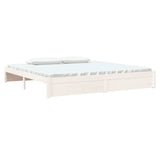 Vidaxl bedframe massief hout wit 200x200 cm