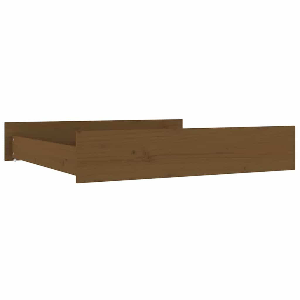 Vidaxl bedlades 2 st massief grenenhout honingbruin