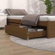 Vidaxl bedlades 2 st massief grenenhout honingbruin