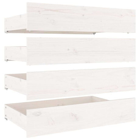 Vidaxl bedlades 4 st massief grenenhout