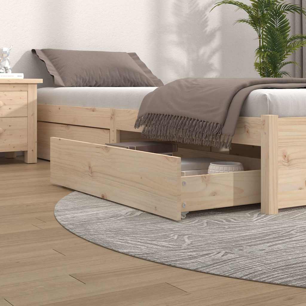 Vidaxl bedlades 4 st massief grenenhout