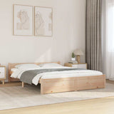 Vidaxl bedframe massief hout 135x190 cm