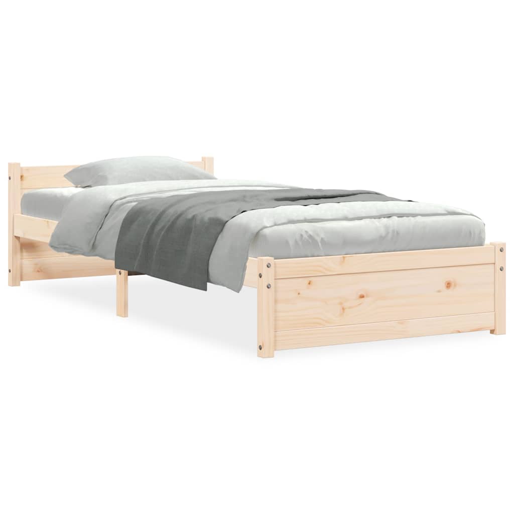 Vidaxl bedframe massief hout 90x200 cm