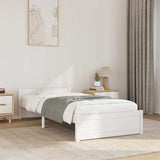 Vidaxl bedframe massief hout wit 90x200 cm