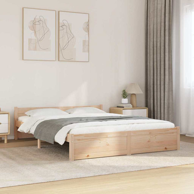 Vidaxl bedframe massief hout 150x200 cm