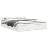 Vidaxl bedframe massief hout wit 160x200 cm