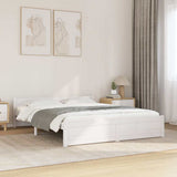 Vidaxl bedframe massief hout wit 160x200 cm