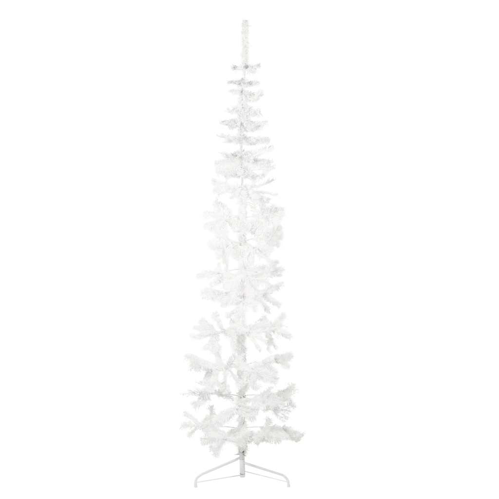 Vidaxl Kunstkerstboom Hälfte mit Standardschmaler 210 cm Weiß