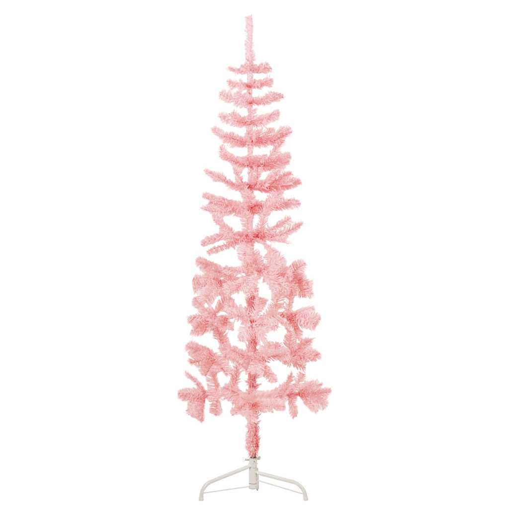 Vidaxl Kunstkerstboom metà con rosa standard stretto 150 cm