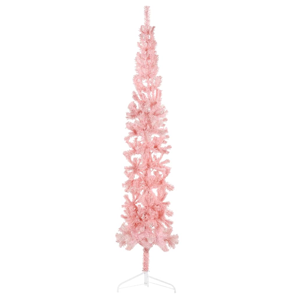 Vidaxl Kunstkerstboom metà con rosa standard stretto 210 cm