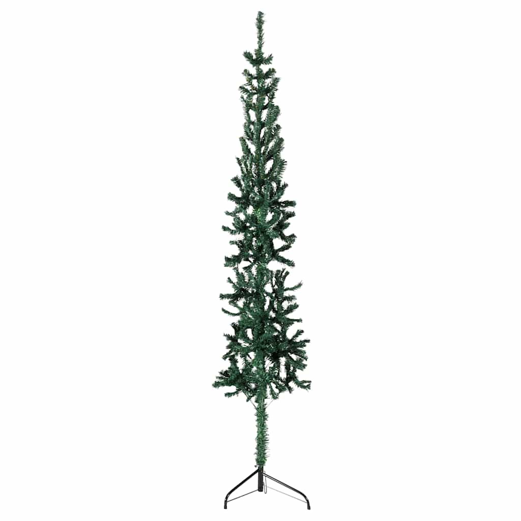 Vidaxl kunstkerstboom half met standaard smal 150 cm groen