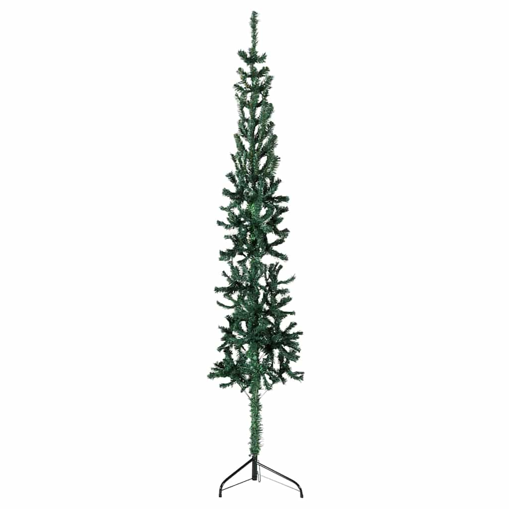 Vidaxl kunstkerstboom half met standaard smal 180 cm groen