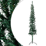 Vidaxl kunstkerstboom half met standaard smal 180 cm groen