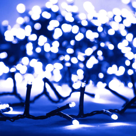 Vidaxl lichtslinger compact met 400 led's blauw 13 m pvc