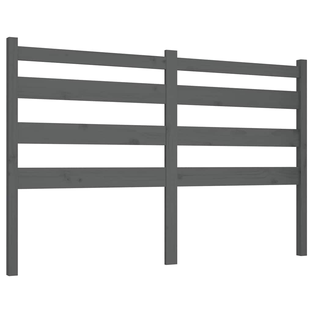 Vidaxl hoofdbord 156x4x100 cm massief grenenhout grijs
