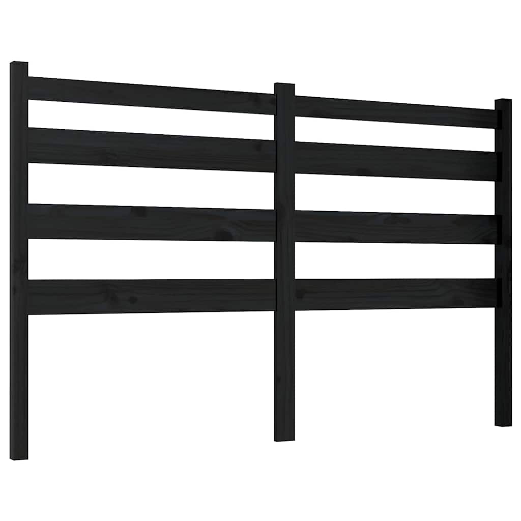 Vidaxl hoofdbord 166x4x100 cm massief grenenhout zwart
