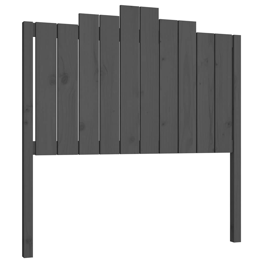 Vidaxl hoofdbord 106x4x110 cm massief grenenhout grijs