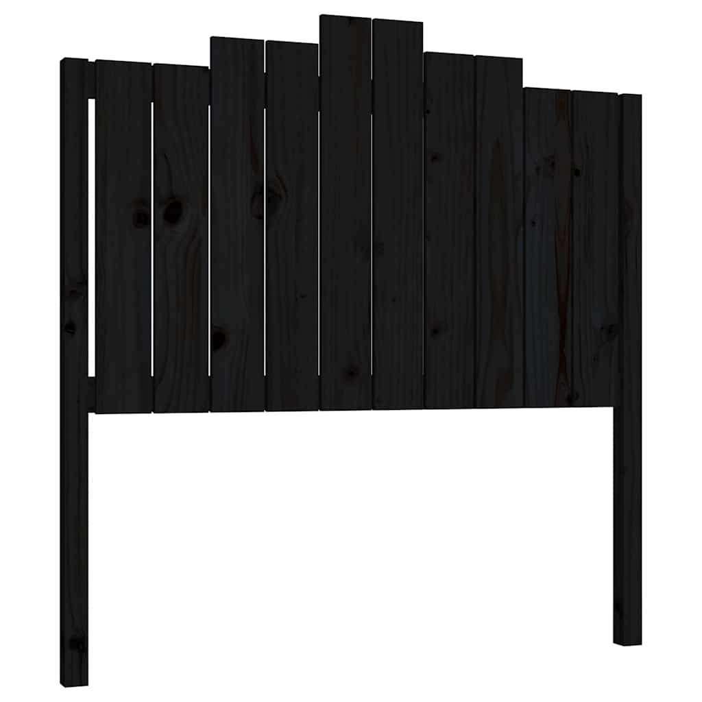 Vidaxl hoofdbord 106x4x110 cm massief grenenhout zwart
