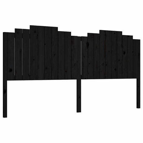 Vidaxl hoofdbord 206x4x110 cm massief grenenhout zwart