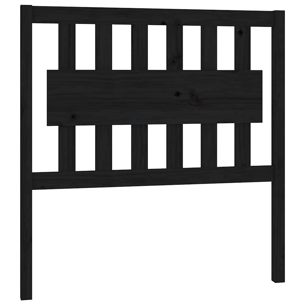 Vidaxl hoofdbord 95,5x4x100 cm massief grenenhout zwart