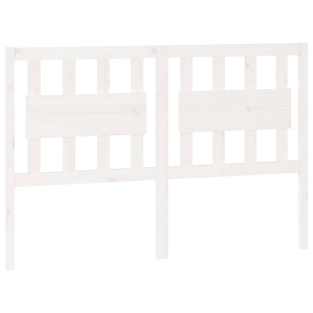 Vidaxl hoofdbord 125,5x4x100 cm massief grenenhout wit