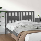 Vidaxl hoofdbord 125,5x4x100 cm massief grenenhout grijs