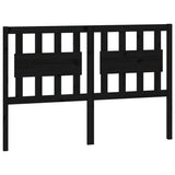 Vidaxl hoofdbord 125,5x4x100 cm massief grenenhout zwart