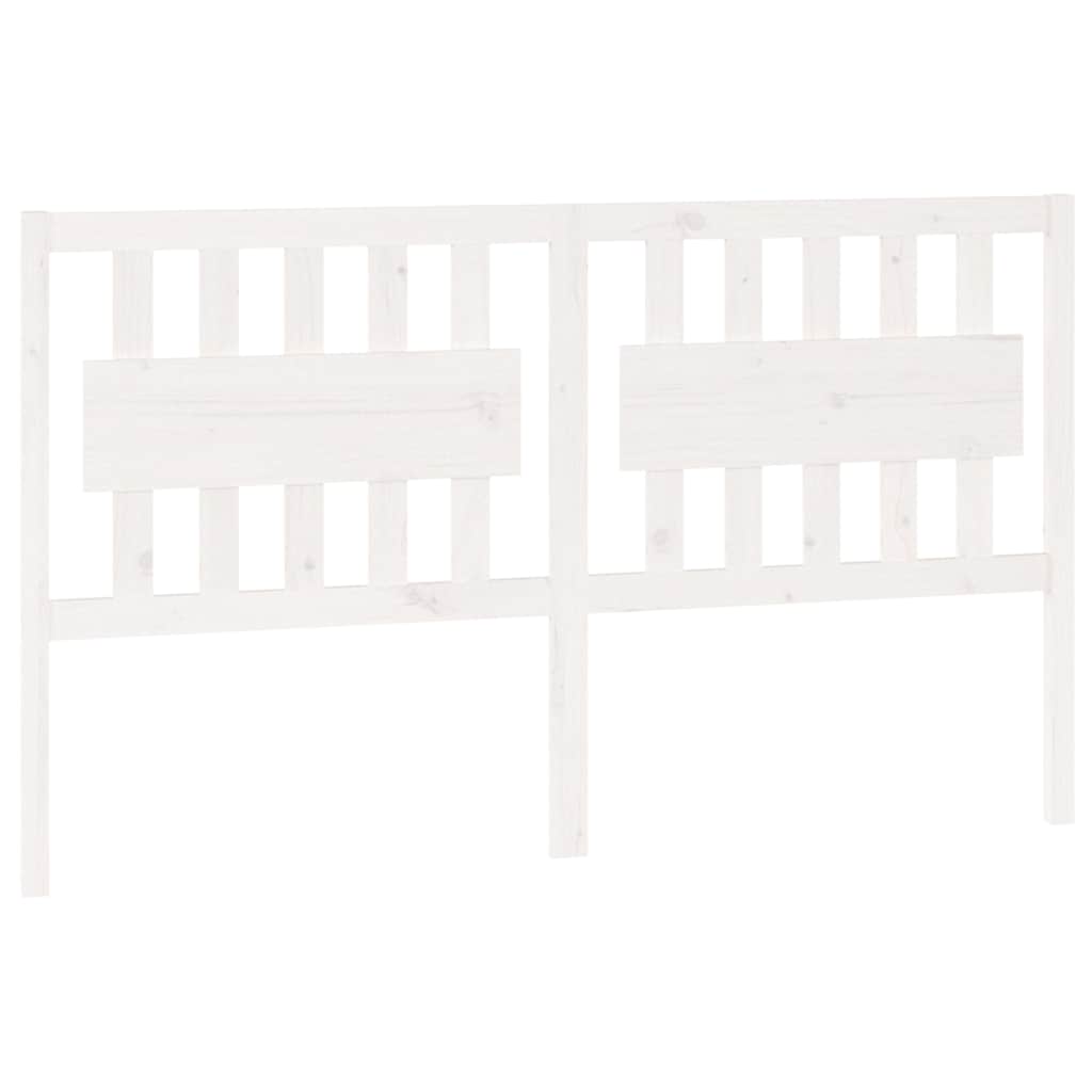 Vidaxl hoofdbord 155,5x4x100 cm massief grenenhout wit