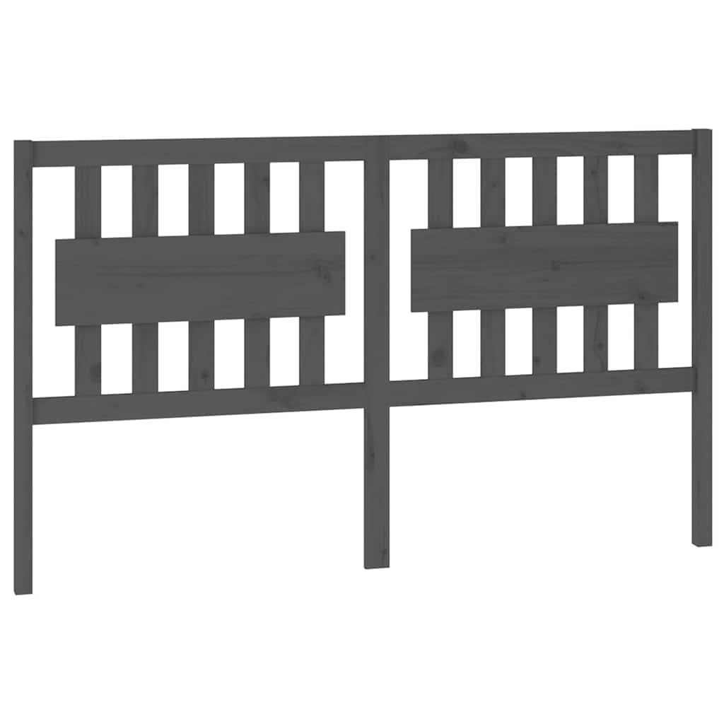 Vidaxl hoofdbord 165,5x4x100 cm massief grenenhout grijs