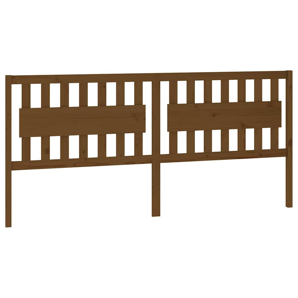 Vidaxl hoofdbord 205,5x4x100 cm massief grenenhout honingbruin