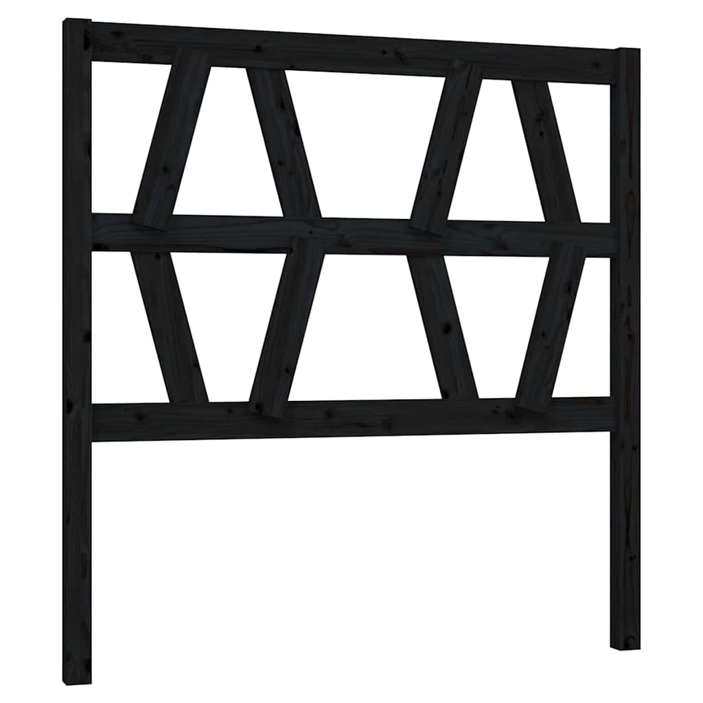 Vidaxl hoofdbord 81x4x100 cm massief grenenhout zwart