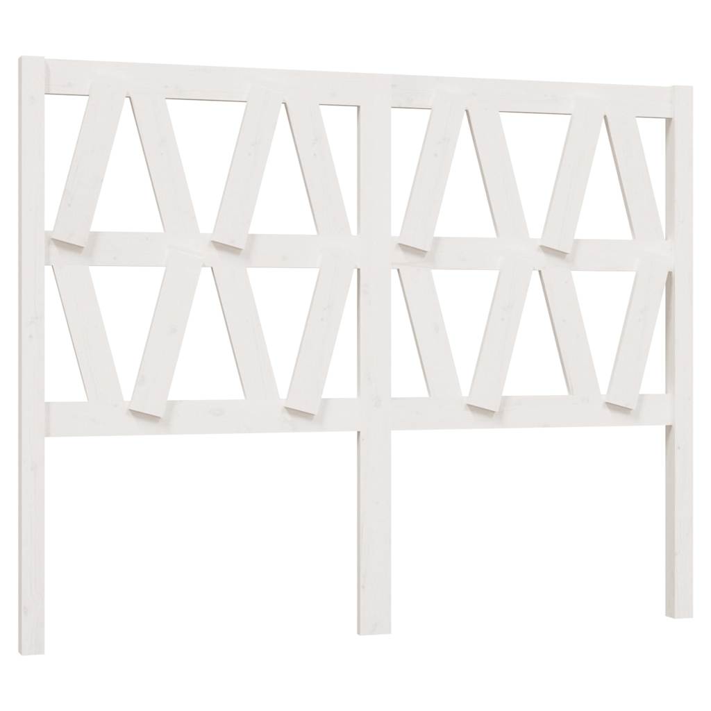 Vidaxl hoofdbord 126x4x100 cm massief grenenhout wit