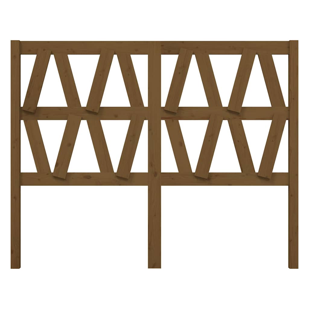 Vidaxl hoofdbord 146x4x100 cm massief grenenhout honingbruin
