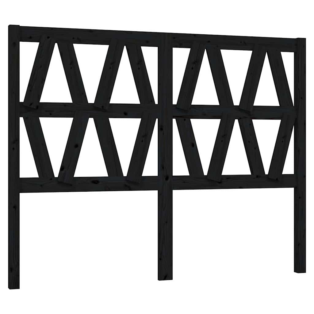 Vidaxl hoofdbord 166x4x100 cm massief grenenhout zwart