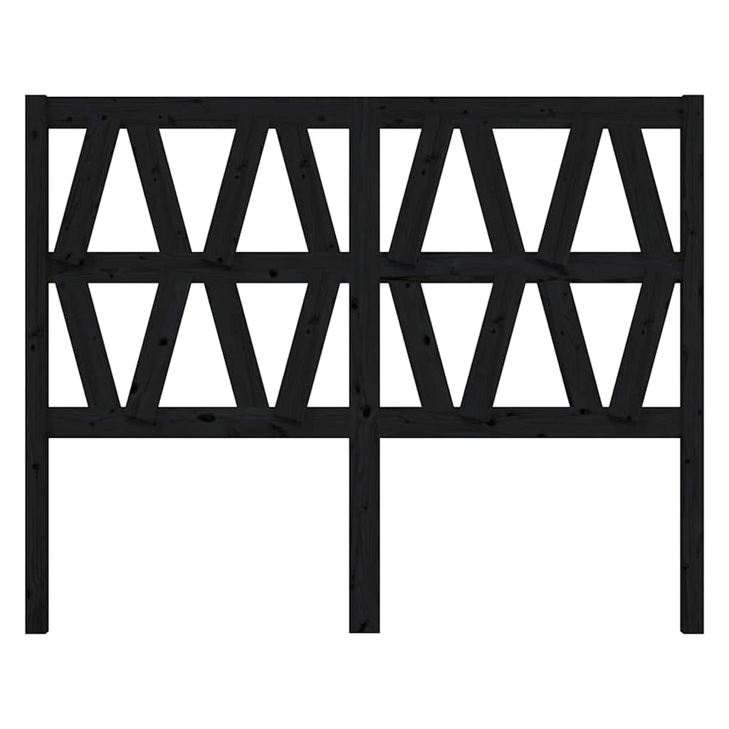 Vidaxl hoofdbord 166x4x100 cm massief grenenhout zwart