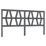 Vidaxl hoofdbord 206x4x100 cm massief grenenhout grijs