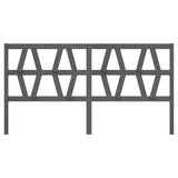 Vidaxl hoofdbord 206x4x100 cm massief grenenhout grijs