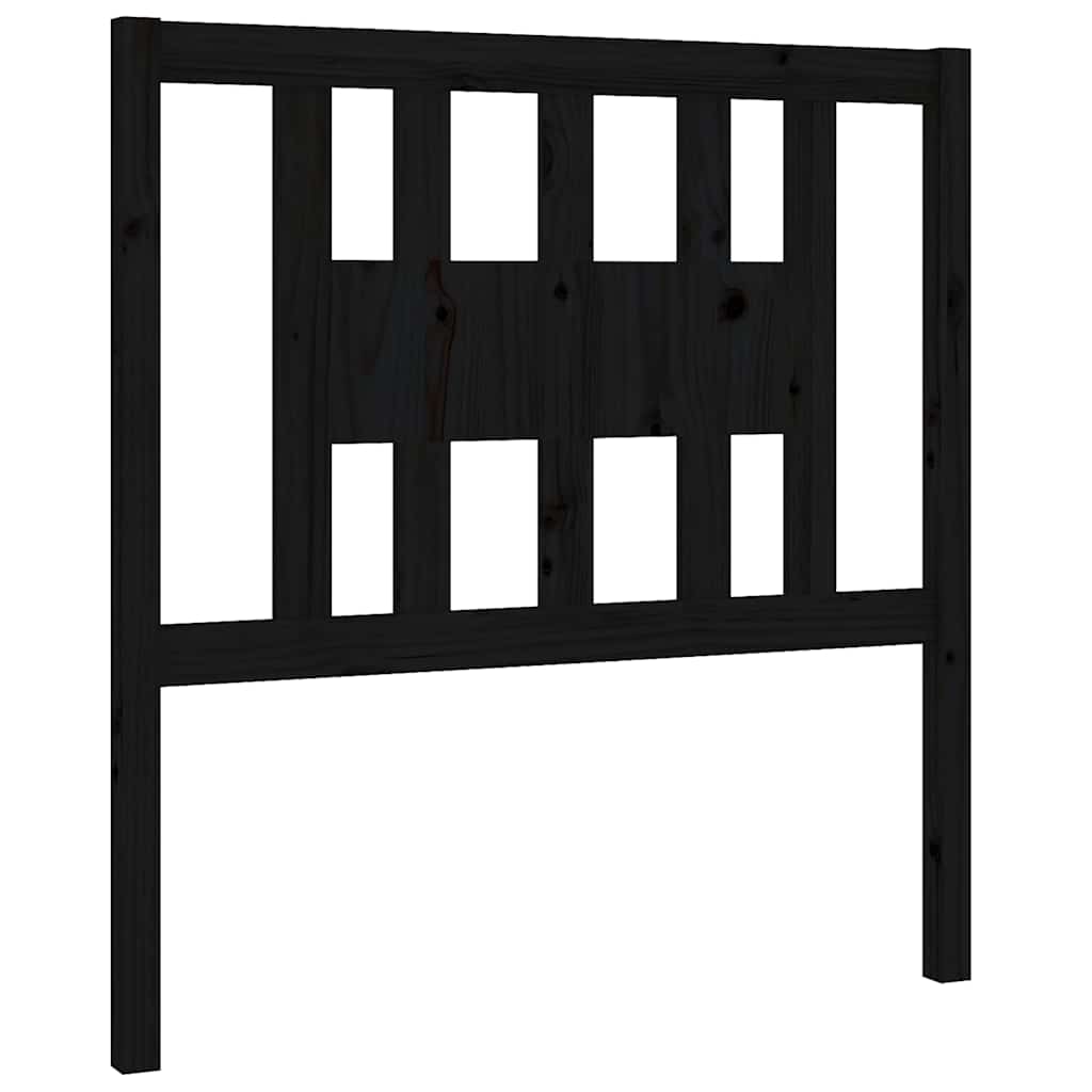 Vidaxl hoofdbord 81x4x100 cm massief grenenhout zwart
