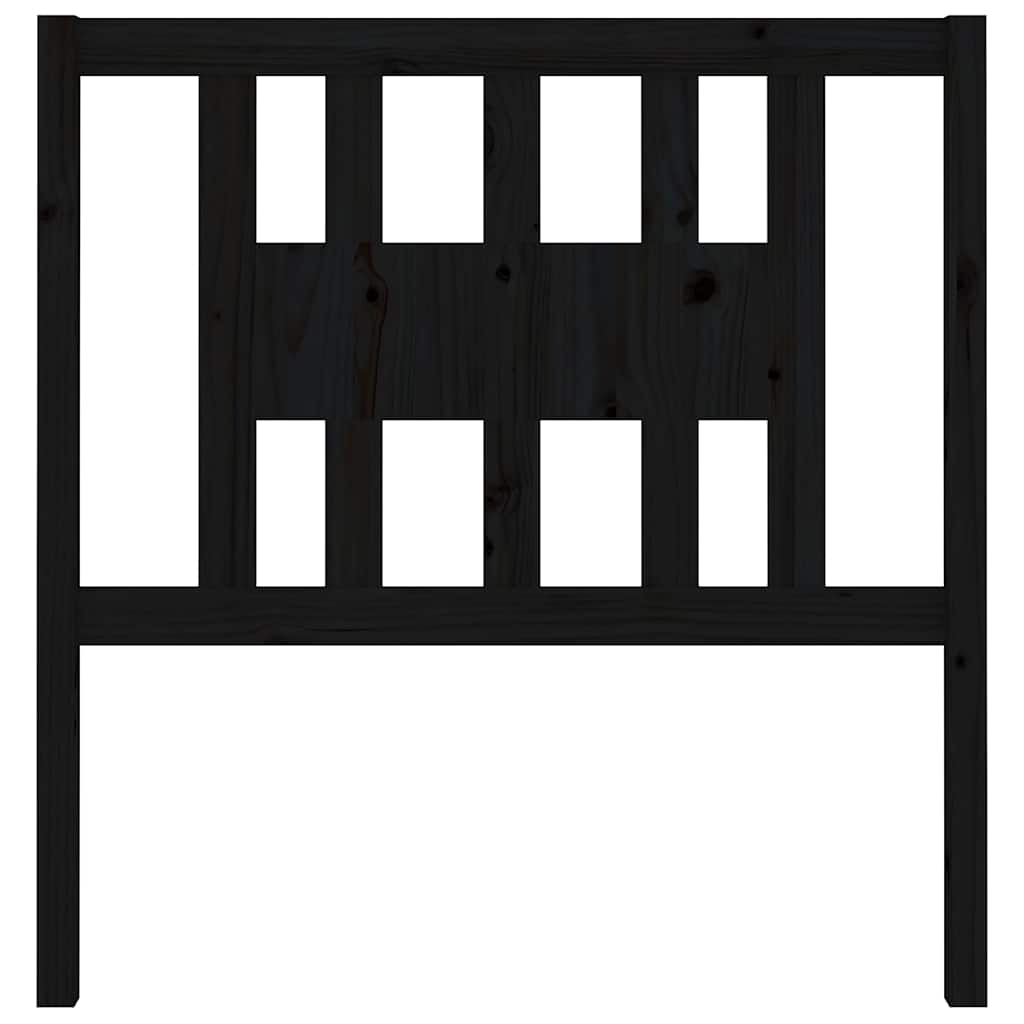 Vidaxl hoofdbord 96x4x100 cm massief grenenhout zwart