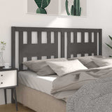 Vidaxl hoofdbord 126x4x100 cm massief grenenhout grijs
