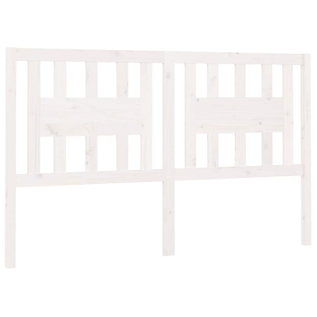 Vidaxl hoofdbord 141x4x100 cm massief grenenhout wit