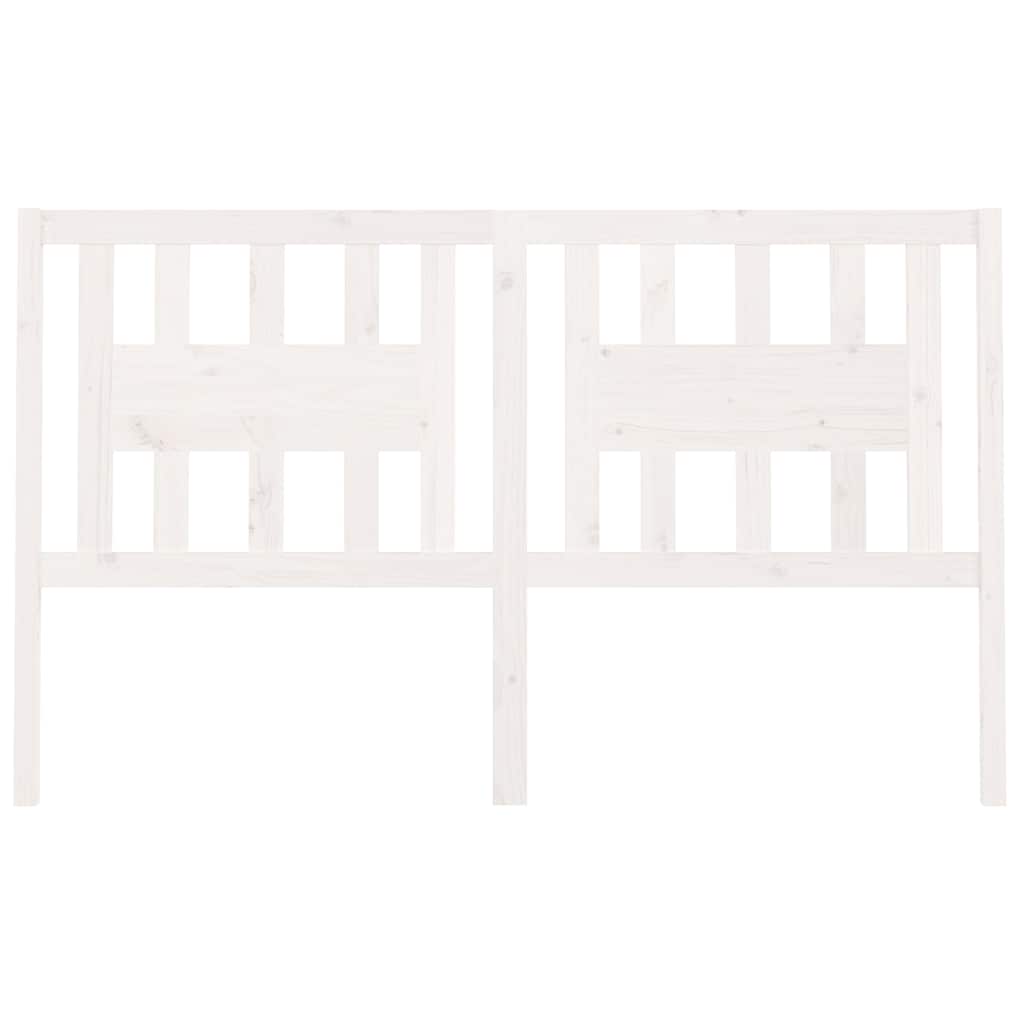 Vidaxl hoofdbord 141x4x100 cm massief grenenhout wit