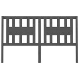 Vidaxl hoofdbord 206x4x100 cm massief grenenhout grijs