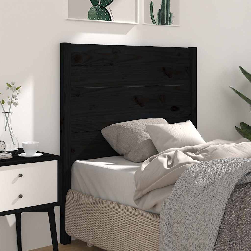Vidaxl hoofdbord 96x4x100 cm massief grenenhout zwart