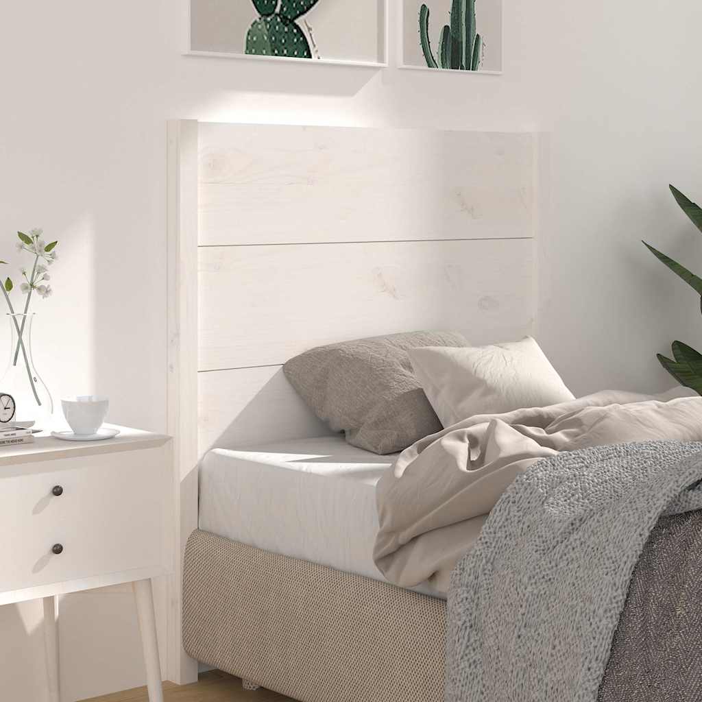 Vidaxl hoofdbord 106x4x100 cm massief grenenhout wit