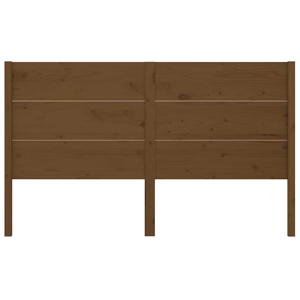 Vidaxl hoofdbord 126x4x100 cm massief grenenhout honingbruin