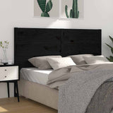 Vidaxl hoofdbord 126x4x100 cm massief grenenhout zwart