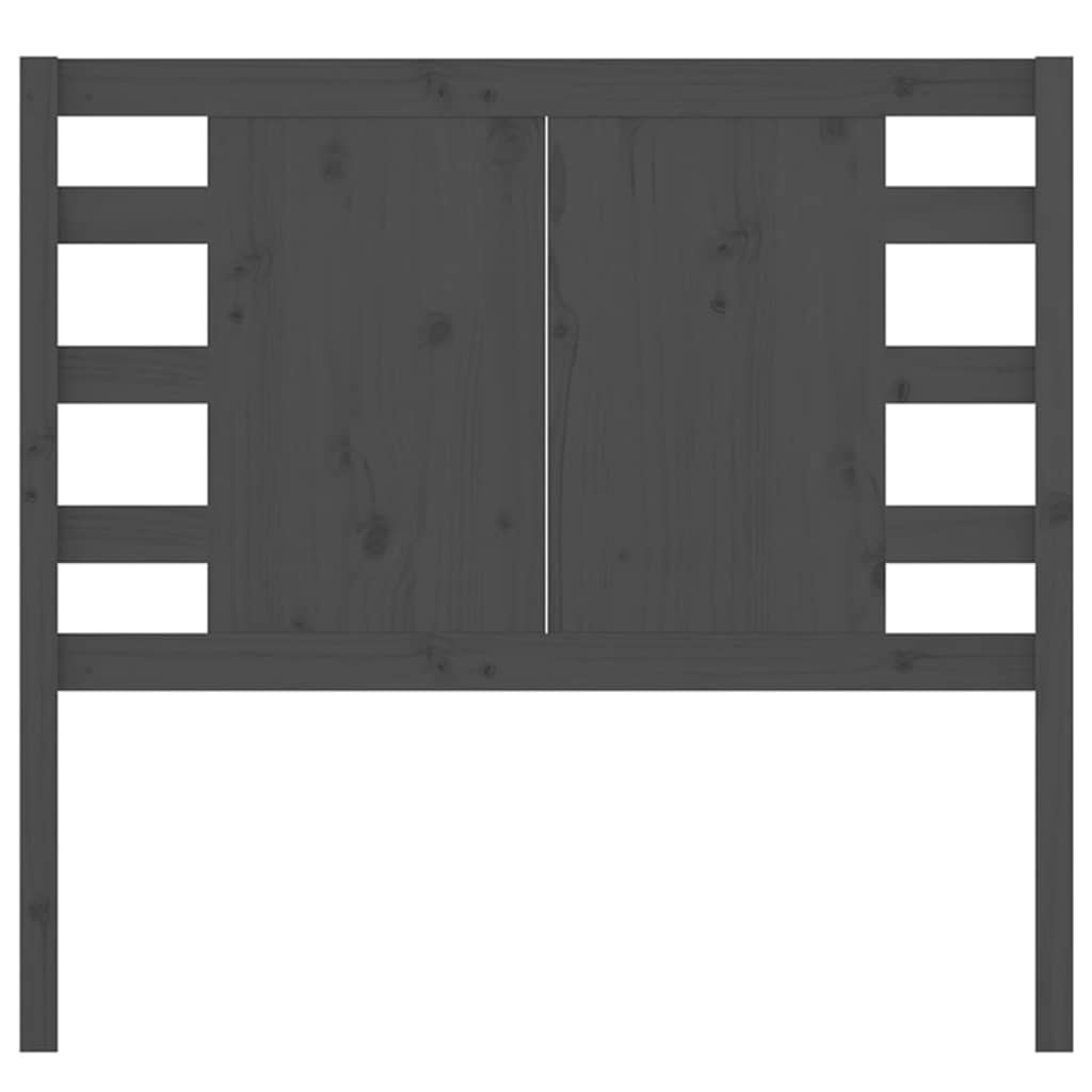 Vidaxl hoofdbord 81x4x100 cm massief grenenhout grijs
